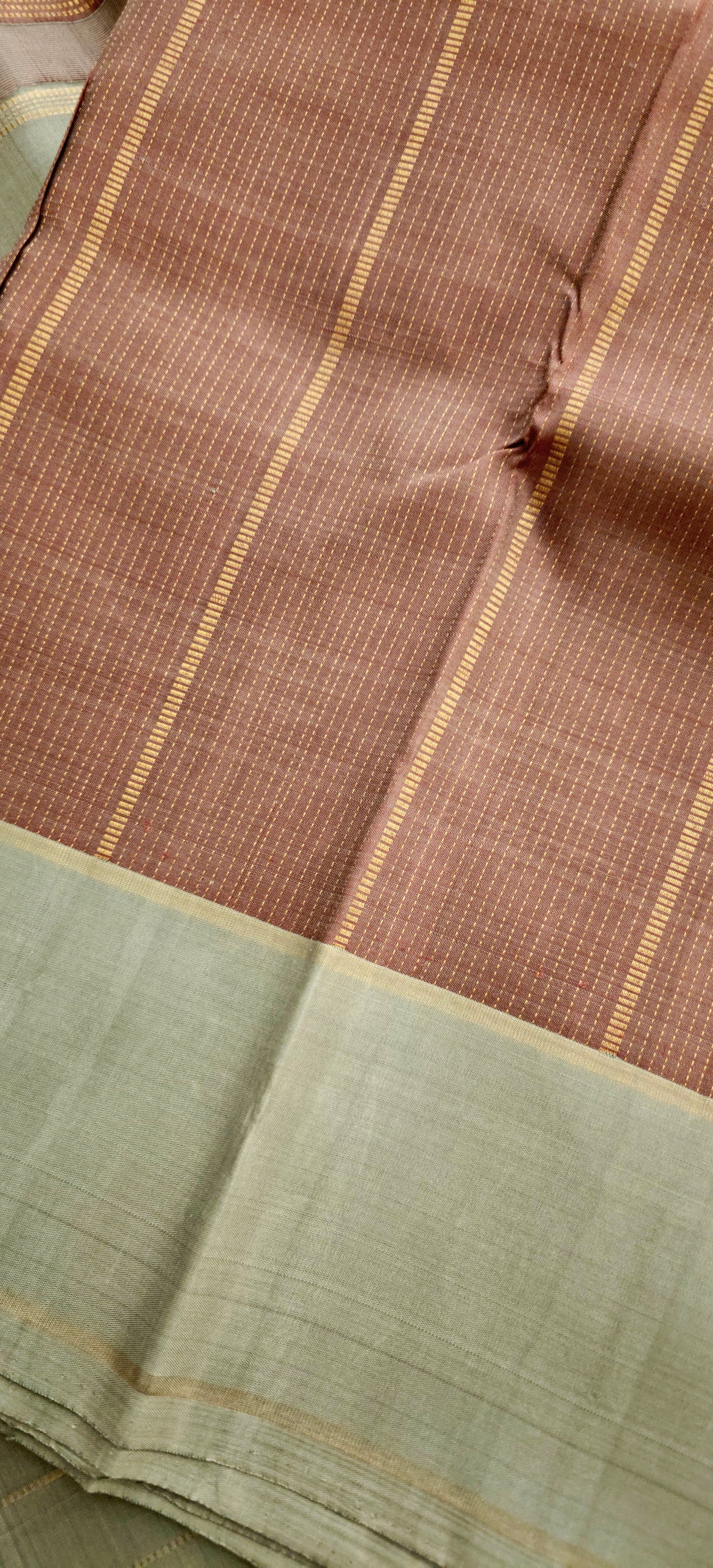 Mauve and Grey Zari Lines -Kanjivaram Silk Saree