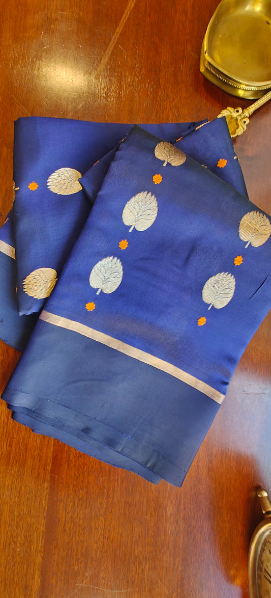 Royal Blue Chanderi Silk Sari