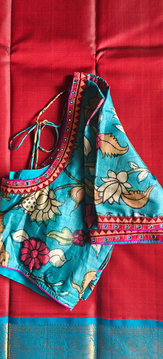 Handpainted Kalamkari Silk Blouse