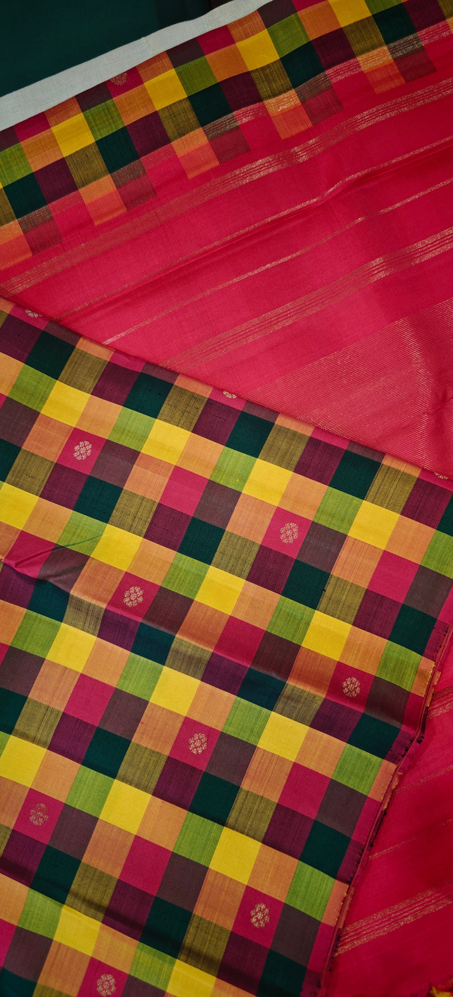 Madras Checks Kanjivaram silk saree