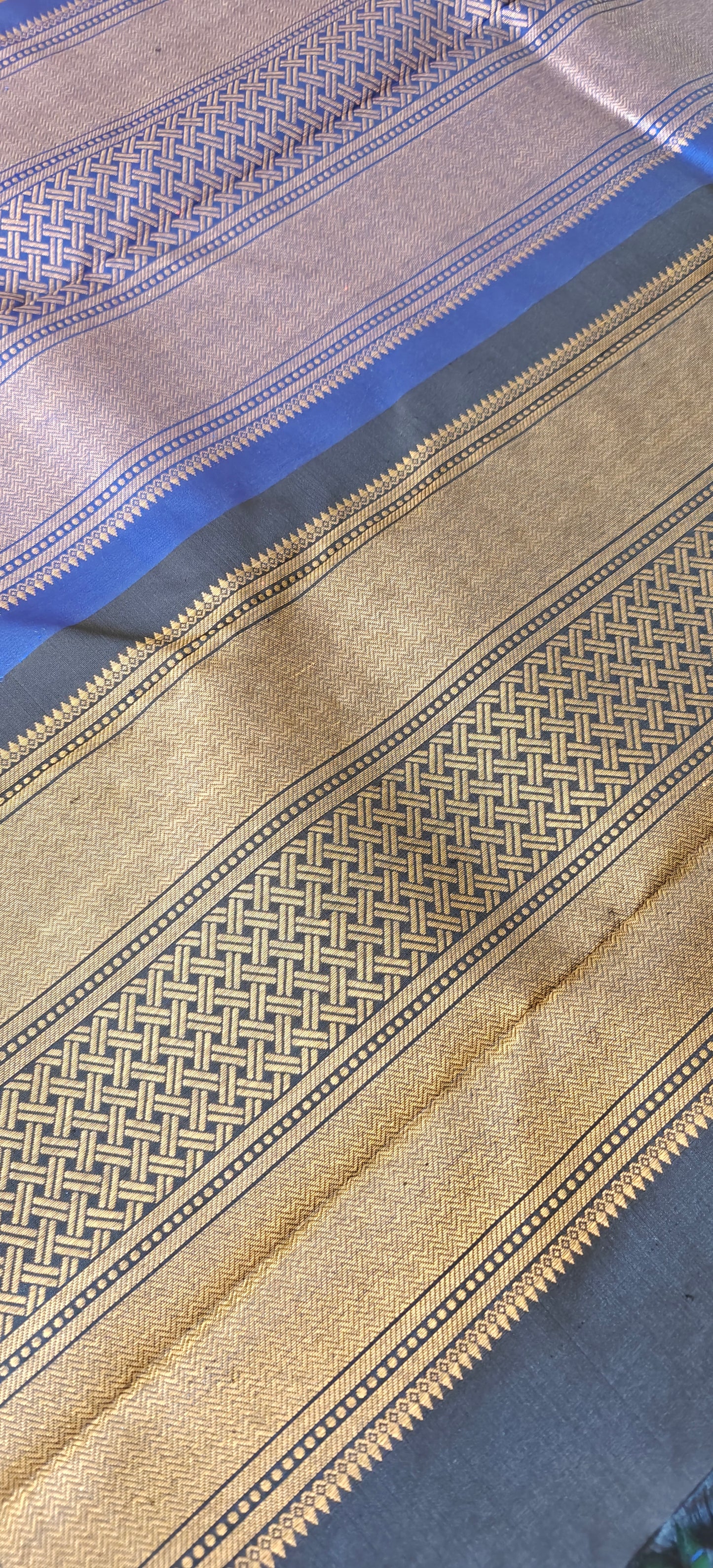 Dark Green Double Pallu -Kanjivaram Silk Saree