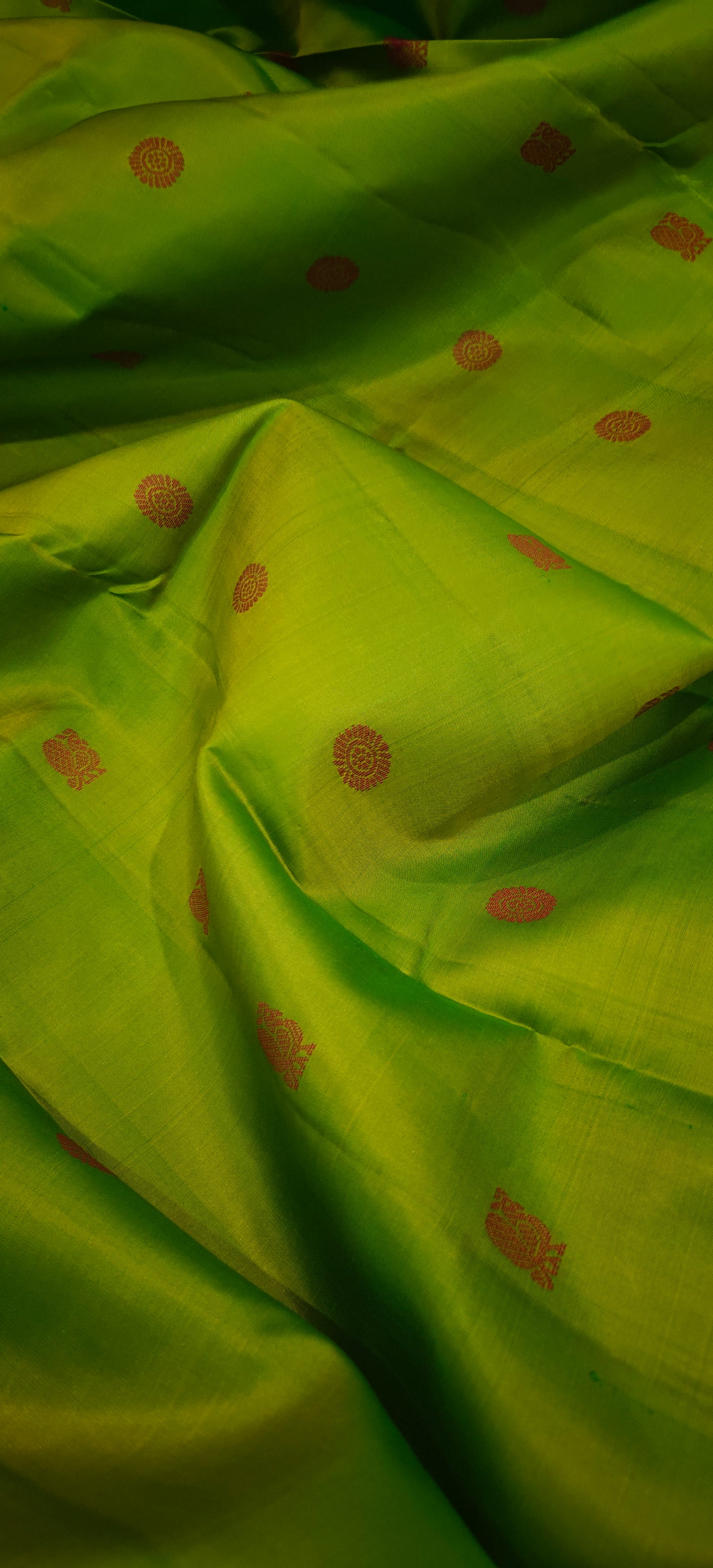 Fresh Green blue double pallu kanjivaram silk saree