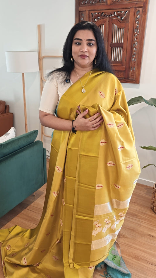 Mustard Yellow Chanderi Silk