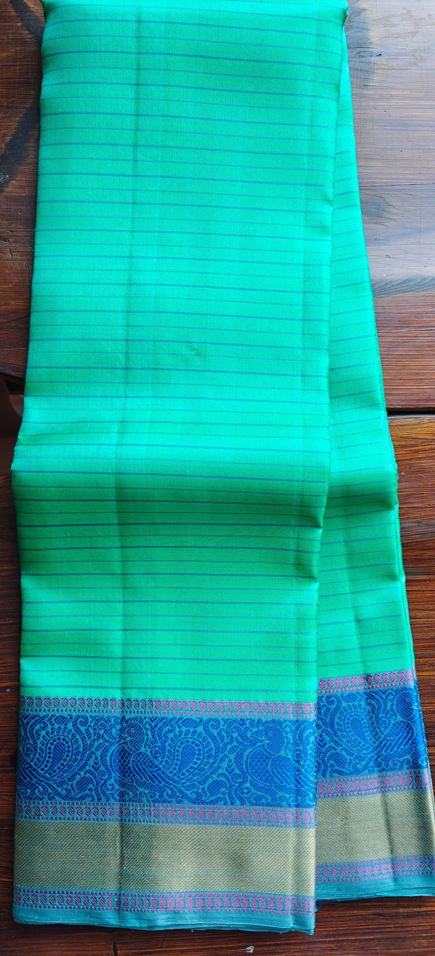 Turquoise Blue -Kanjivaram Silk Saree