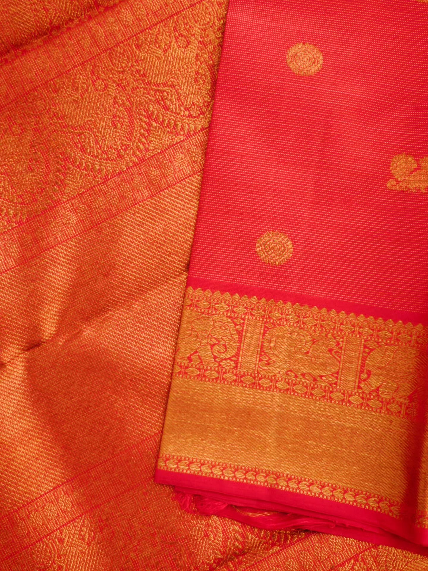 Red vairaoosi Kanjivaram Silk Saree