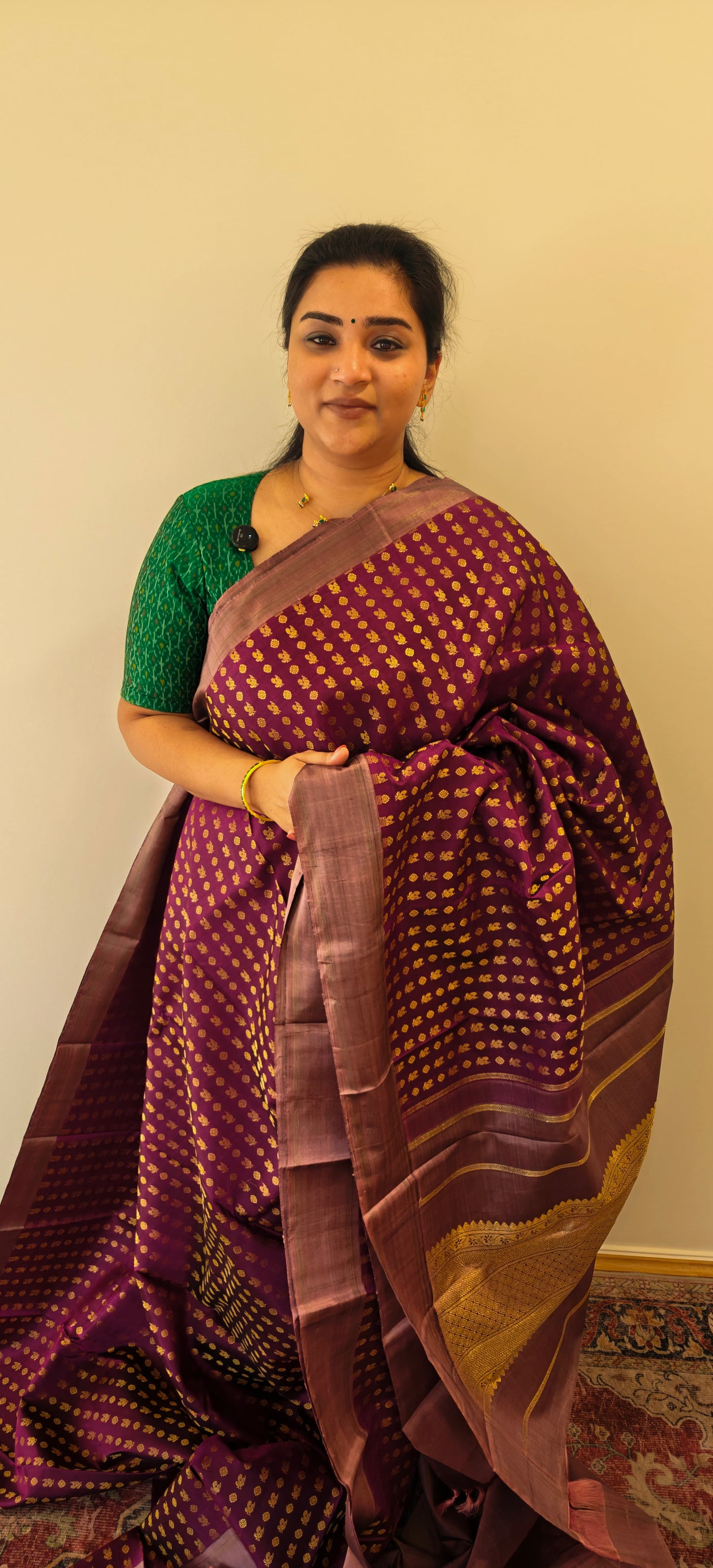 Purple and Dusty Pink -Kanjivaram Silk Saree