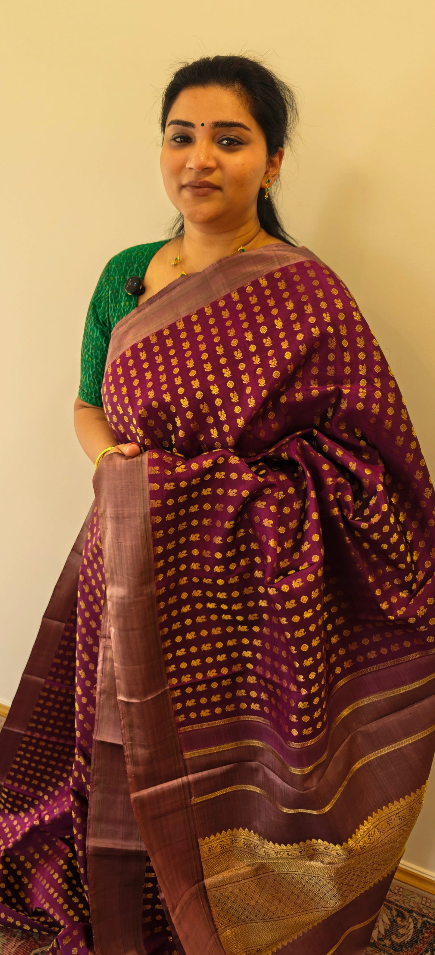 Purple and Dusty Pink -Kanjivaram Silk Saree