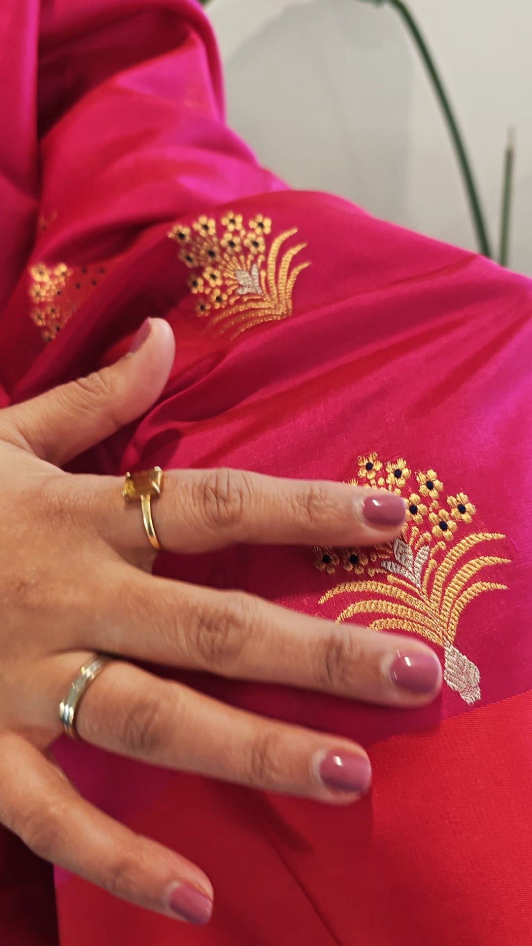 Rani Pink Chanderi Silk