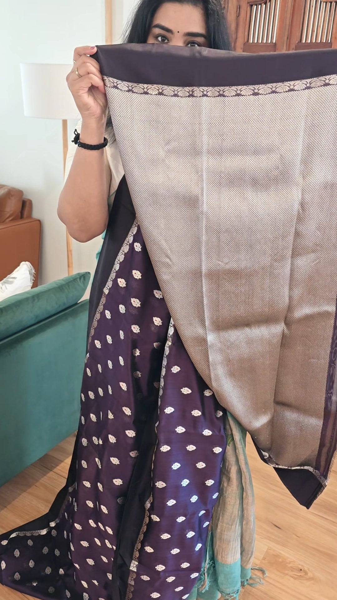 Blackcurrant Purple Chanderi Silk