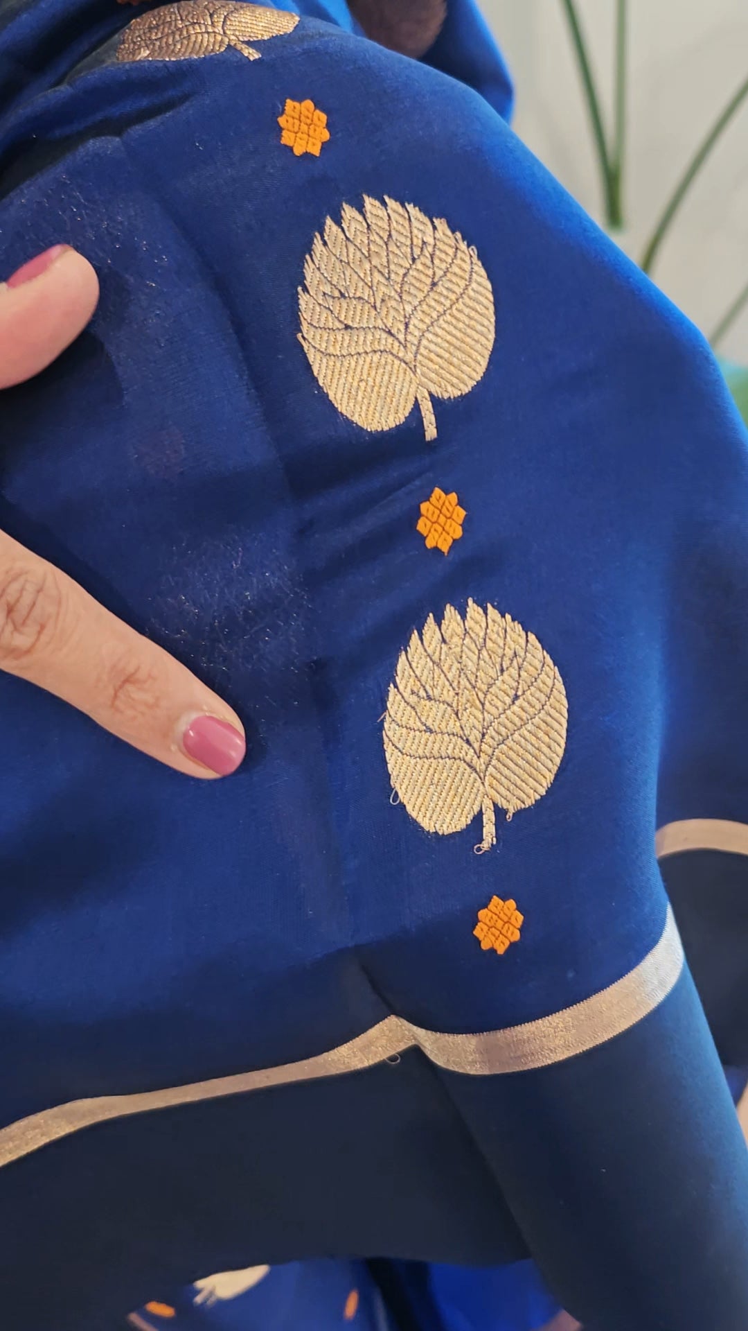 Royal Blue Chanderi Silk Sari