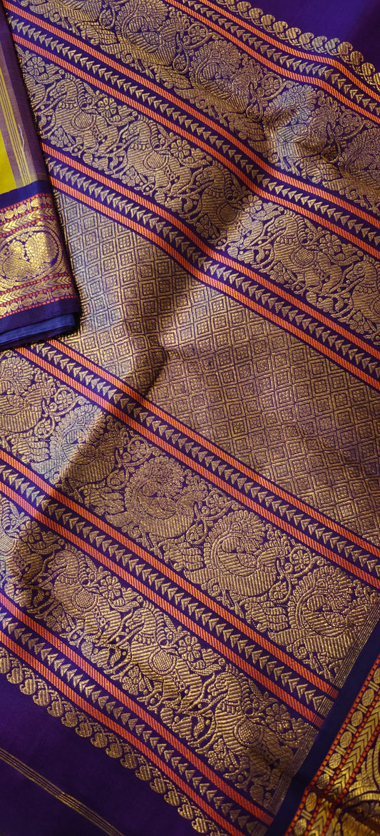 Sampangi and Purple  kanjivaram