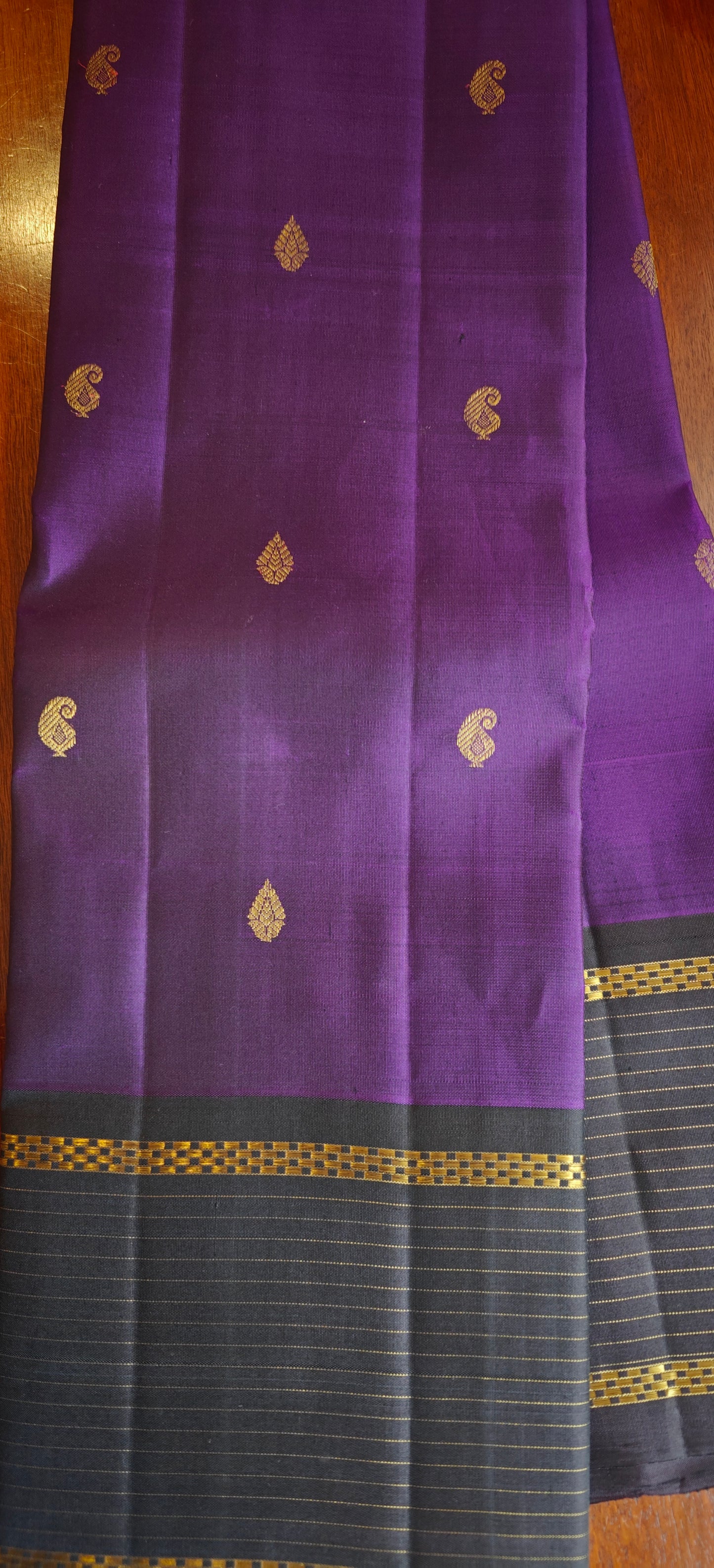 Purple  and Kanchana kanjivaram