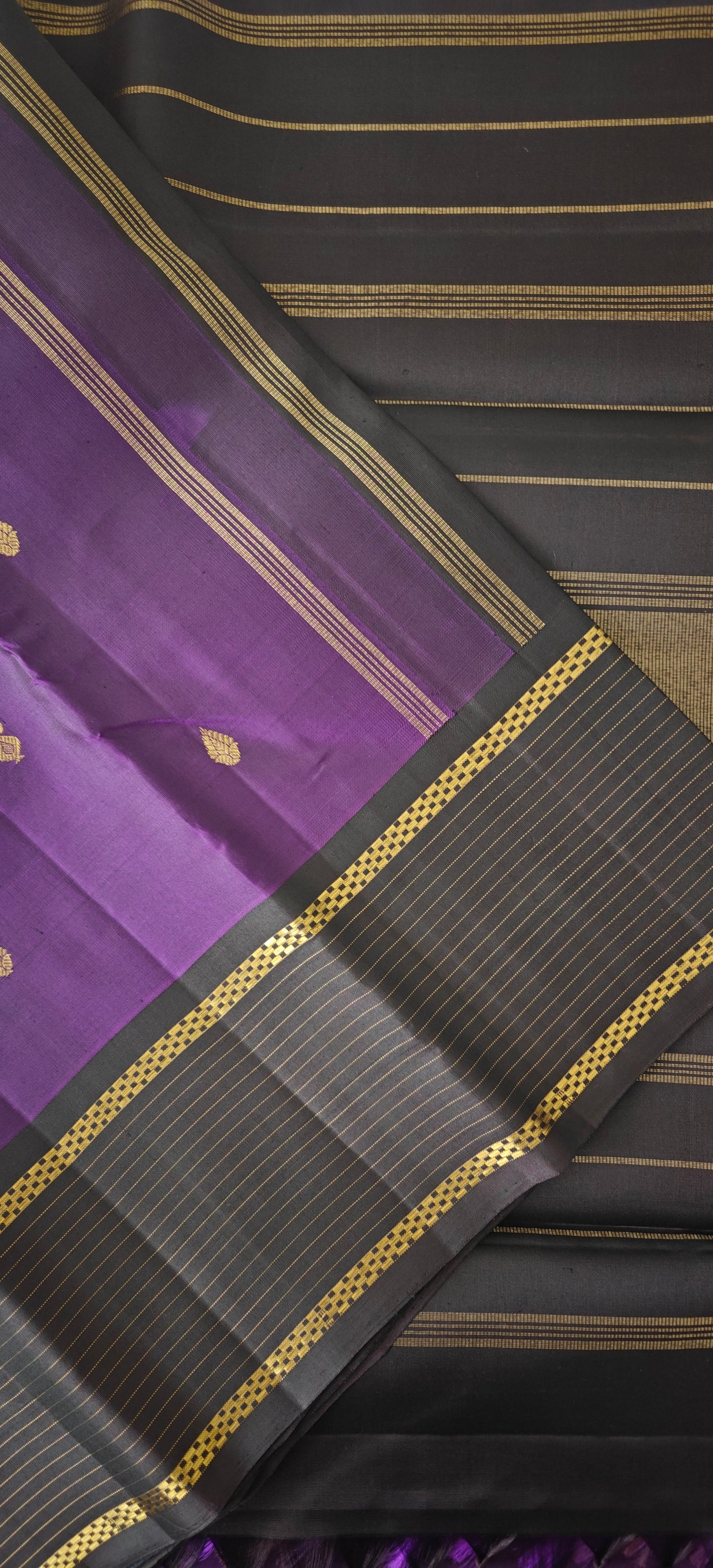 Purple  and Kanchana kanjivaram