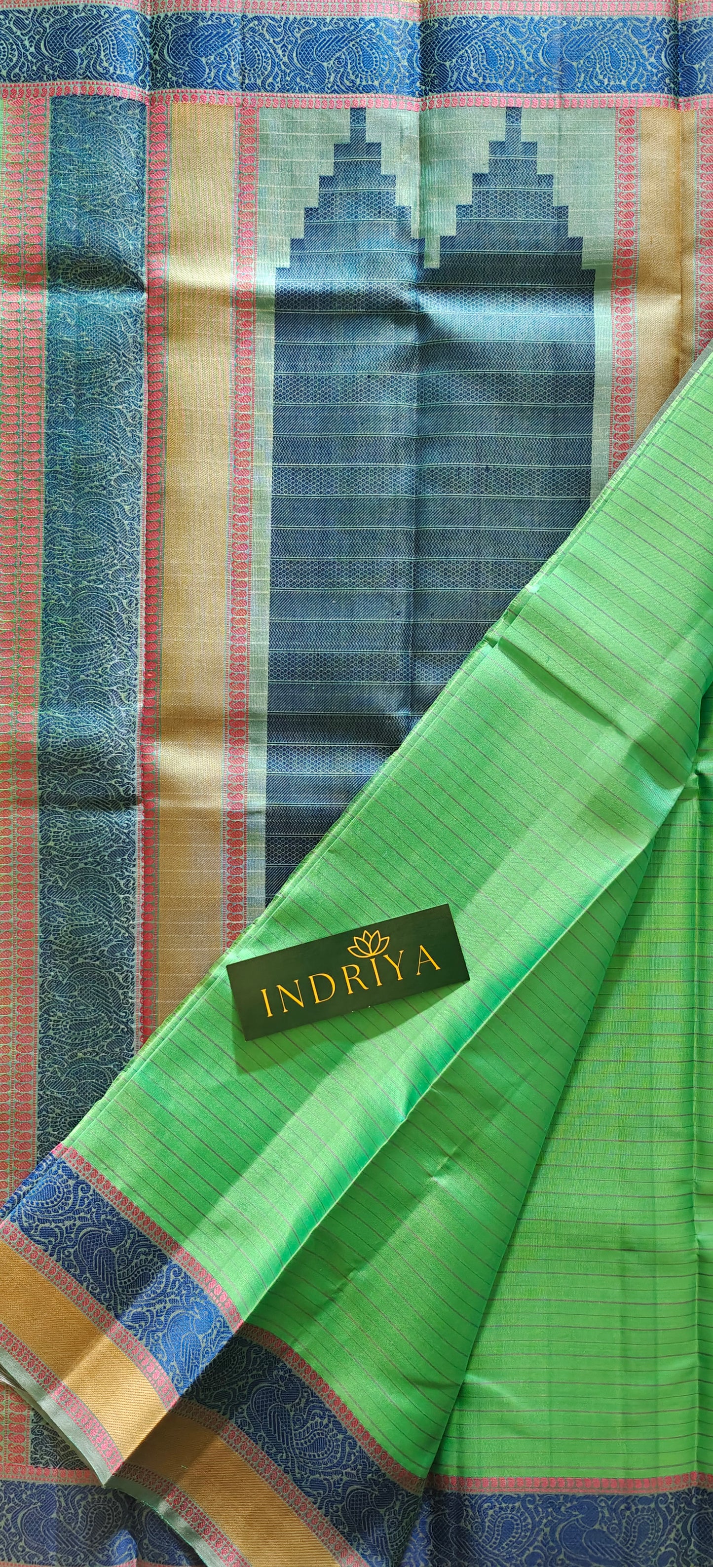 Turquoise Blue -Kanjivaram Silk Saree