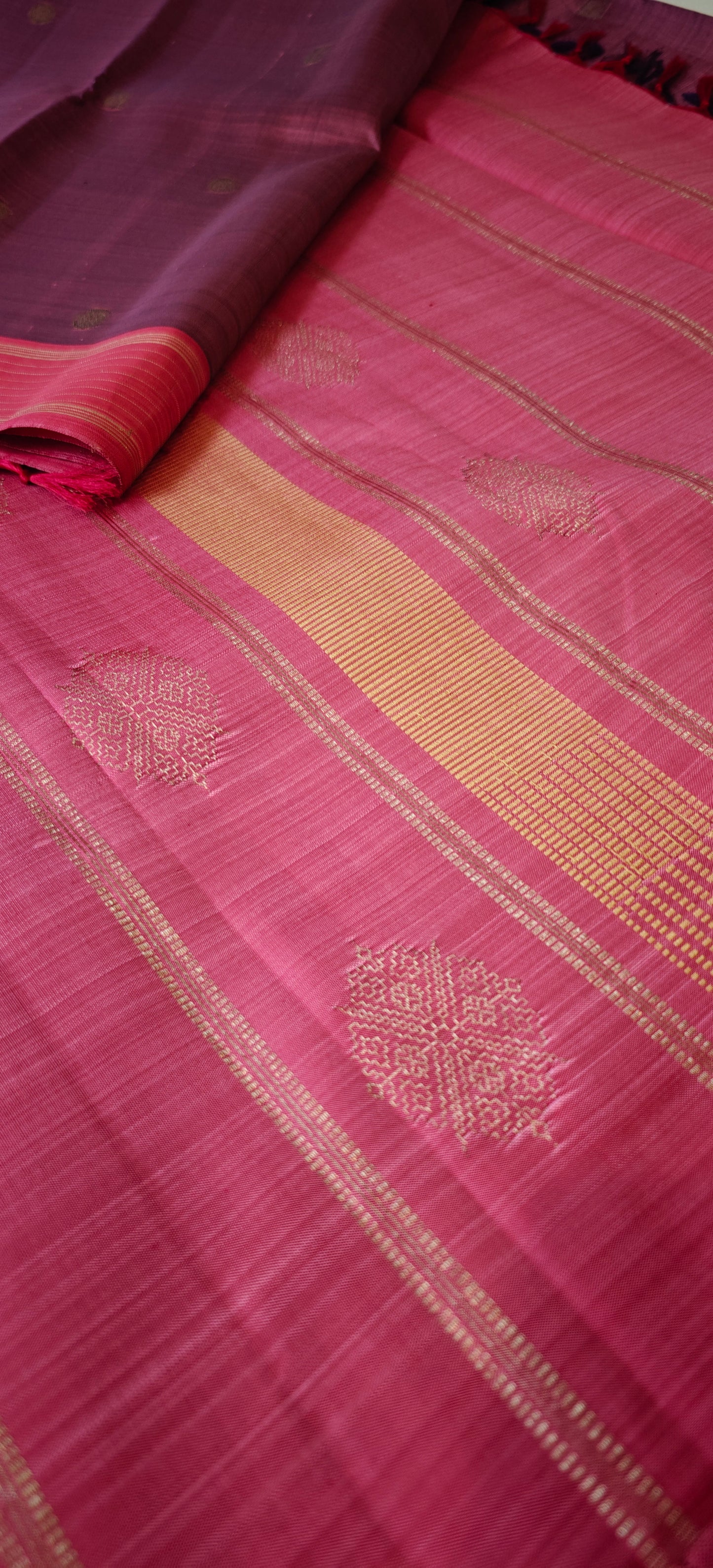 Lavender  and Rose kanjivaram