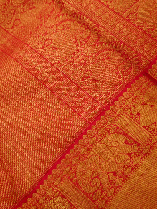 Red vairaoosi Kanjivaram Silk Saree