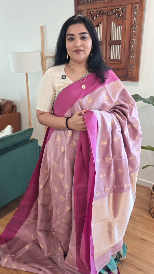 Pastel Pink Chanderi Silk