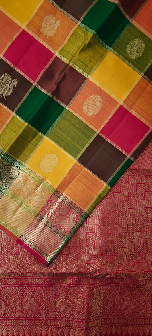 Paalum pazham Kattam  -Kanjivaram Silk Saree