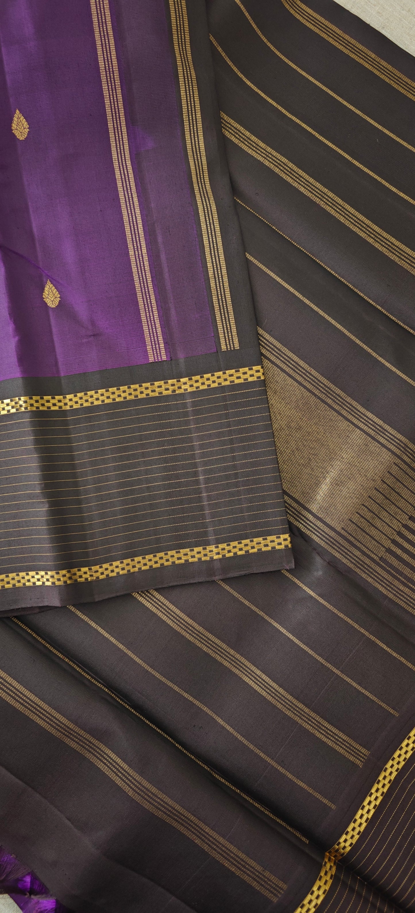 Purple  and Kanchana kanjivaram