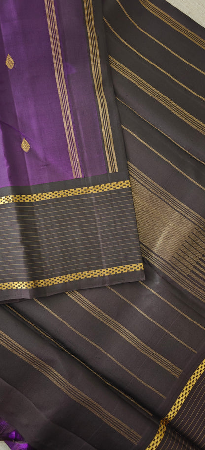 Purple  and Kanchana kanjivaram
