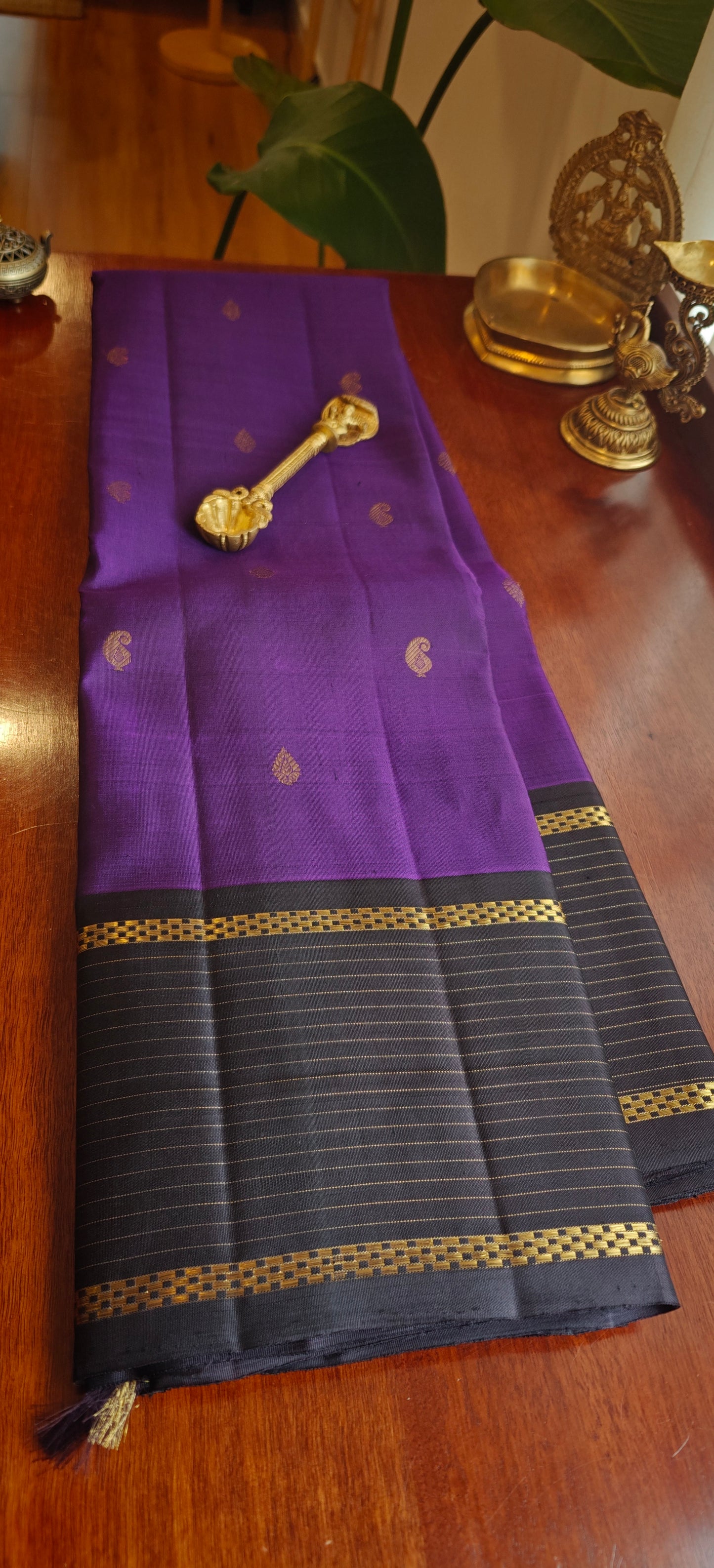 Purple  and Kanchana kanjivaram