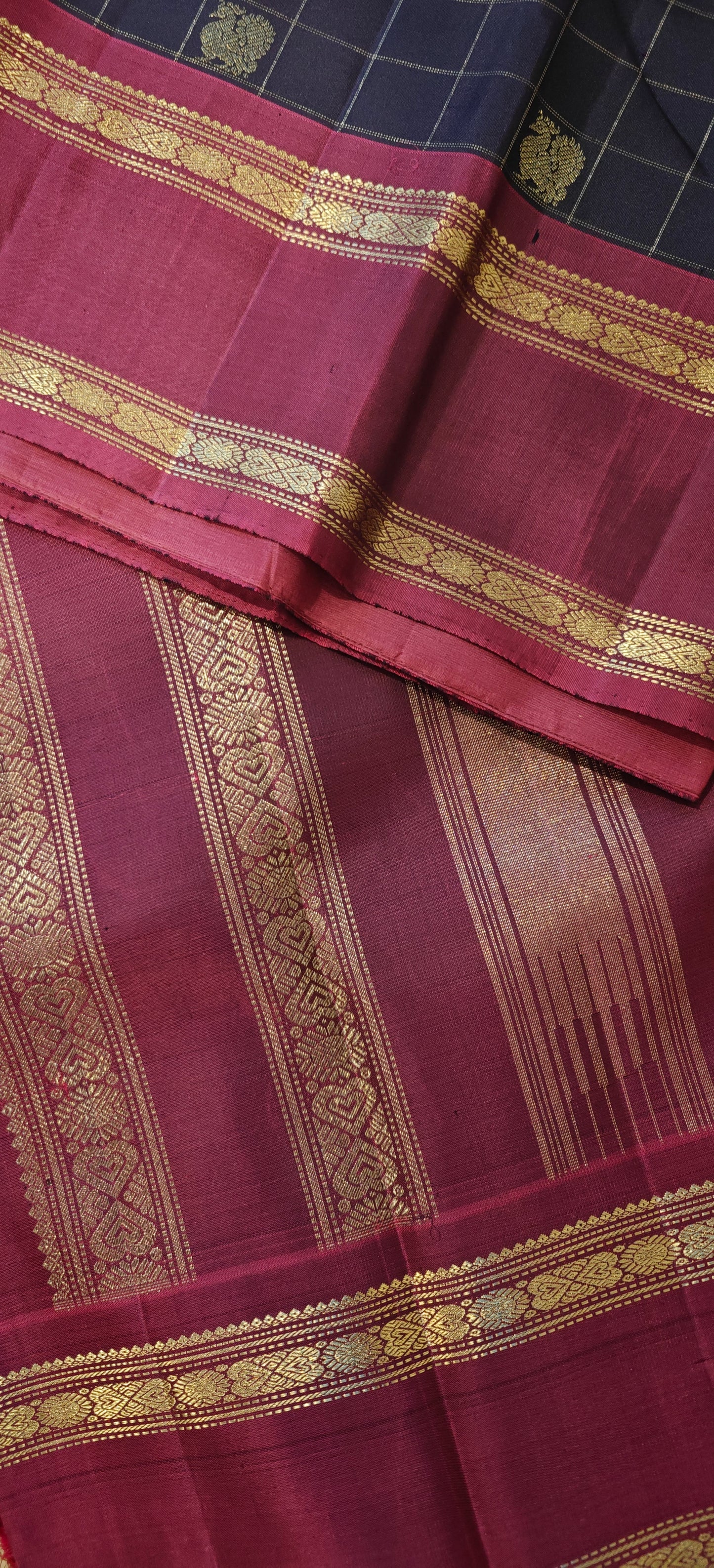 Coffee Brown and Maroon  kanjivaram