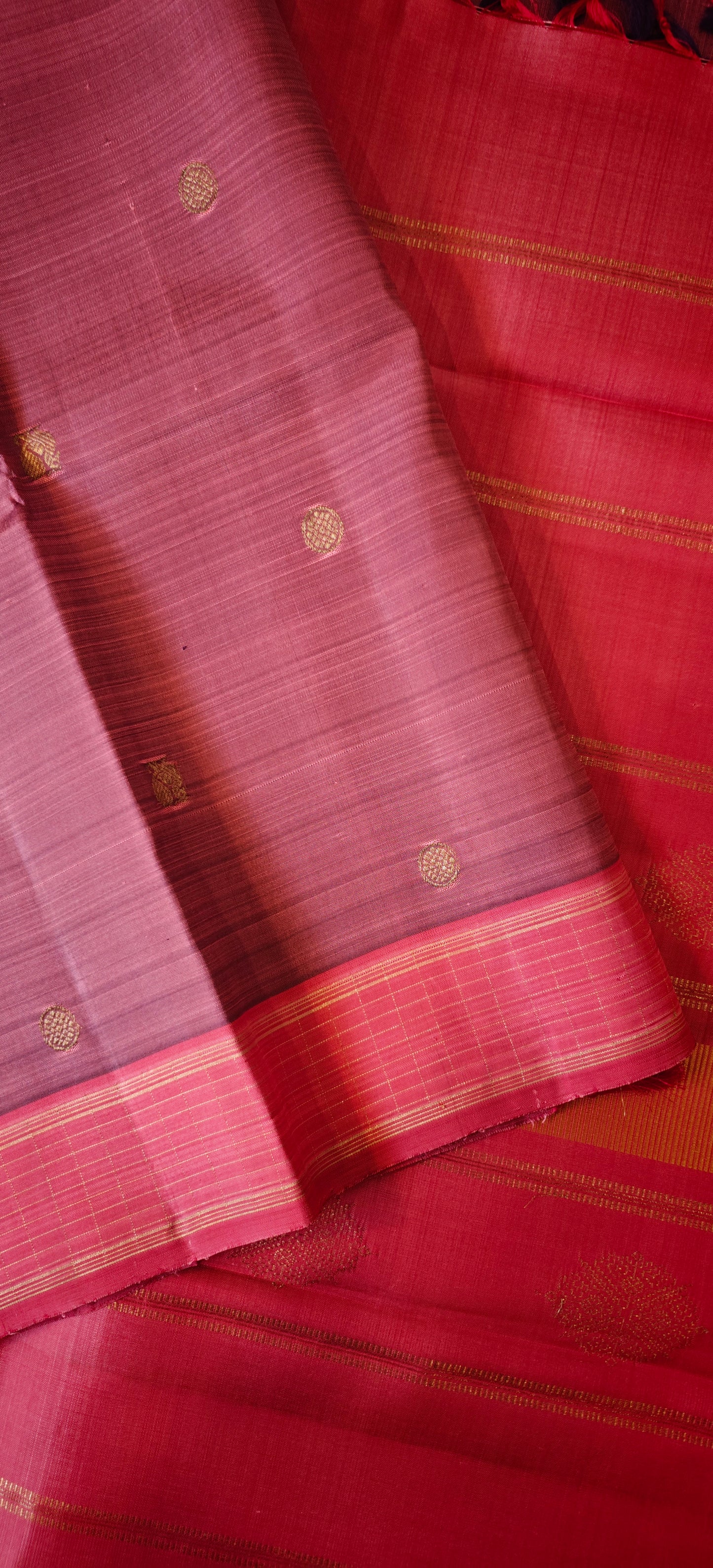 Lavender  and Rose kanjivaram