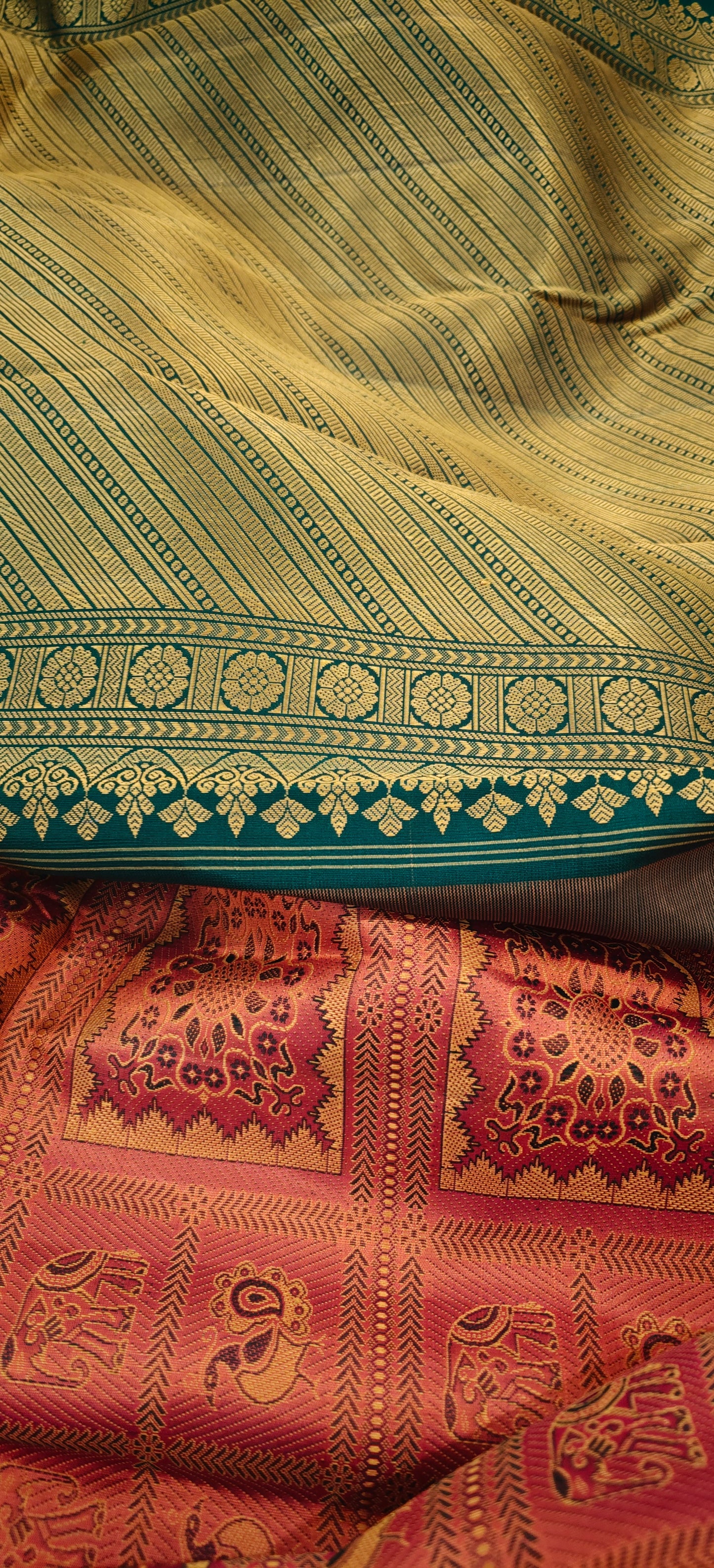 Bomkai inspired checks - Kanjivaram Silk Saree