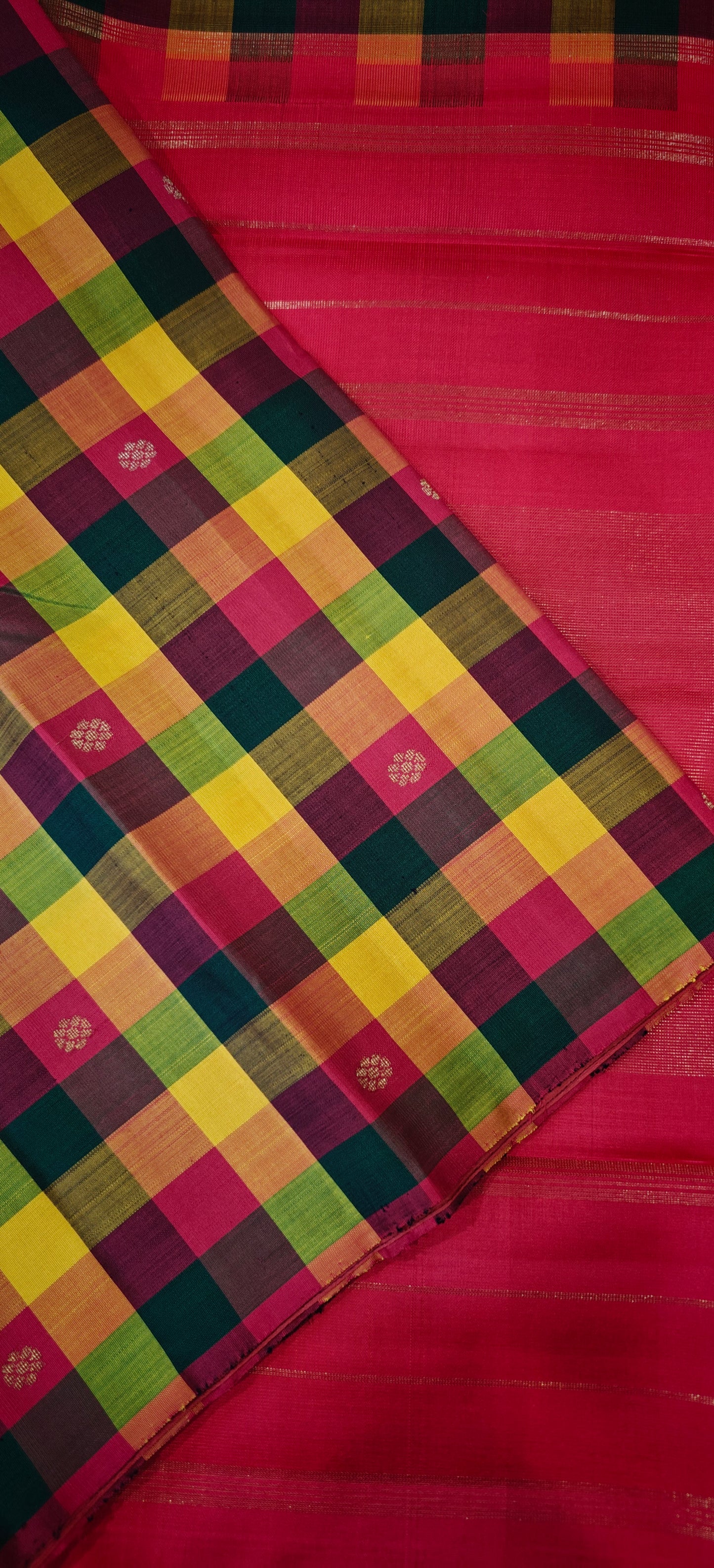 Madras Checks Kanjivaram silk saree