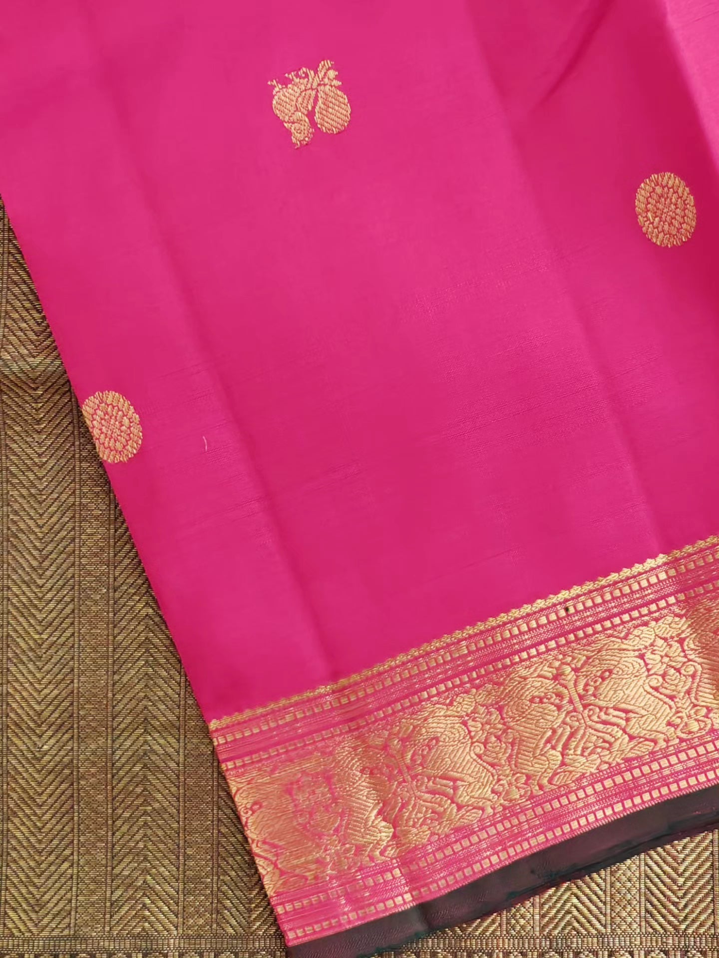 Pink and Green -Kanjivaram Silk Saree