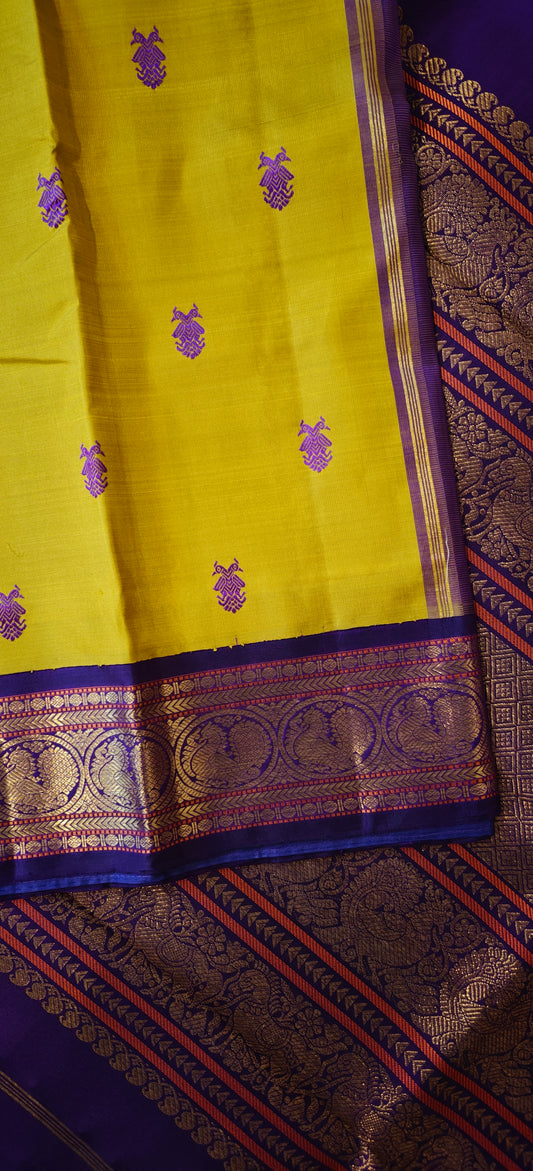 Sampangi and Purple  kanjivaram